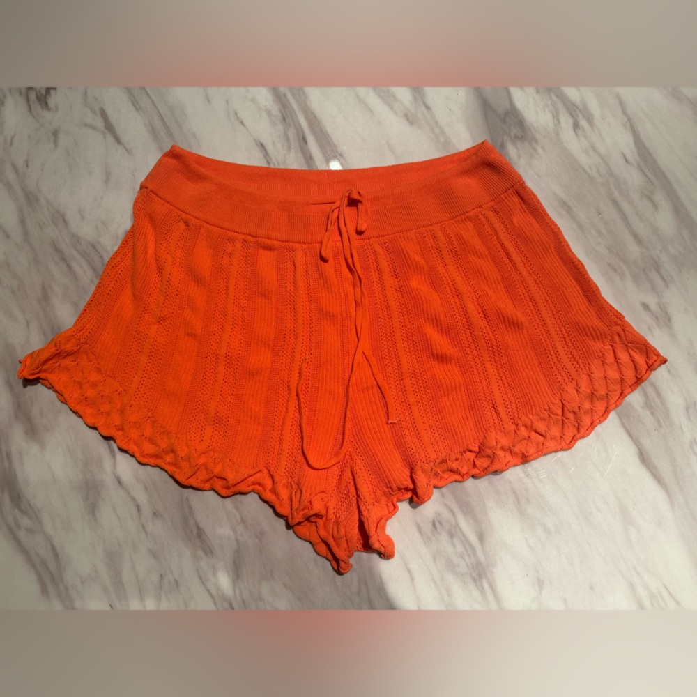 Free People Life’s a Breeze Shorts- Coral- Size Medium